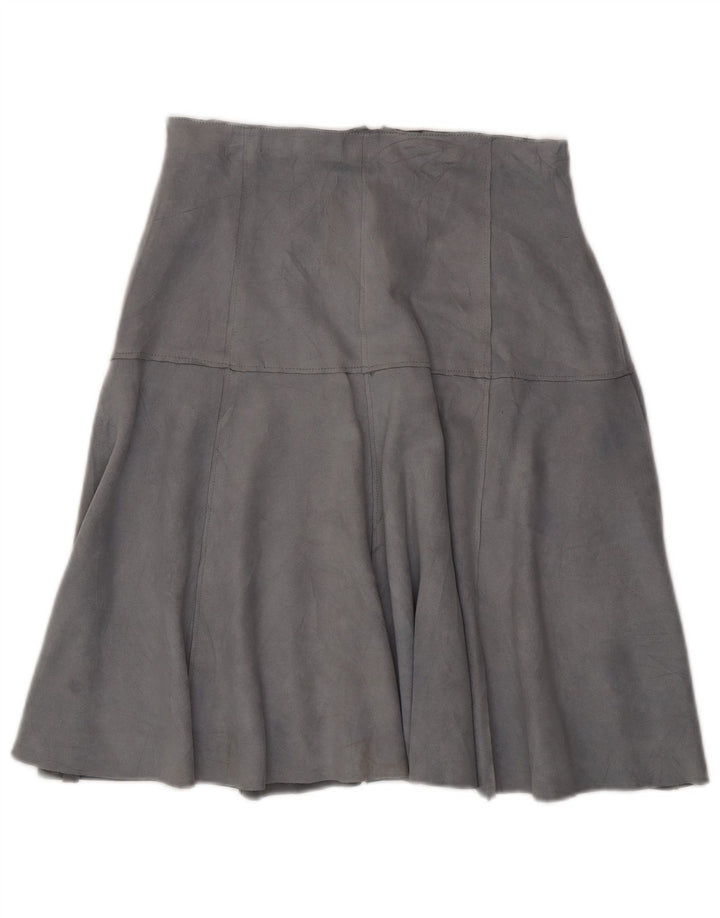 Zara Femme Jupe En Daim Large W30 Bleu
