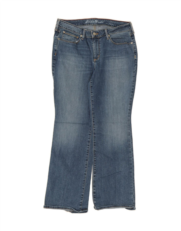 EDDIE BAUER Womens Curvy Bootcut Jeans US 12 Large W30 L29 Blue Cotton Vintage Eddie Bauer and Second-Hand Eddie Bauer from Messina Hembry 