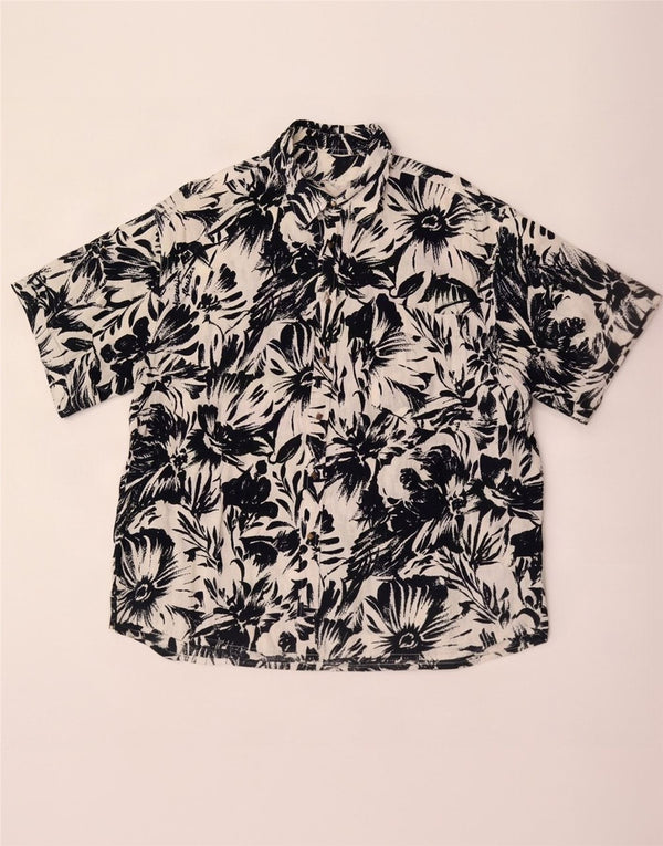 vintage Mens Hawaiian Short Sleeve Shirt XL Multicolore Floral