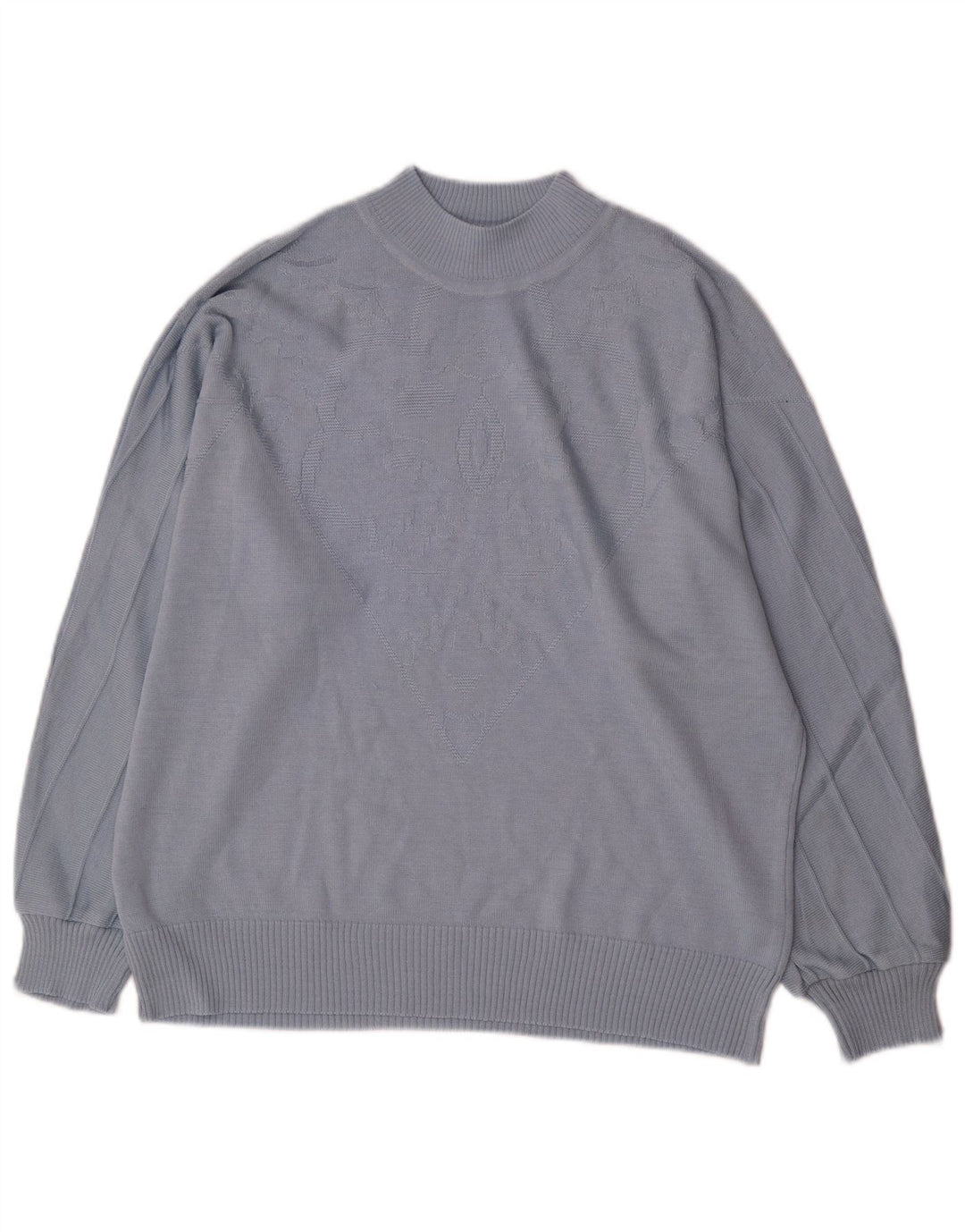 vintage Womens Turtle Neck Jumper Sweater IT 46 Grand Bleu Polyacrylique