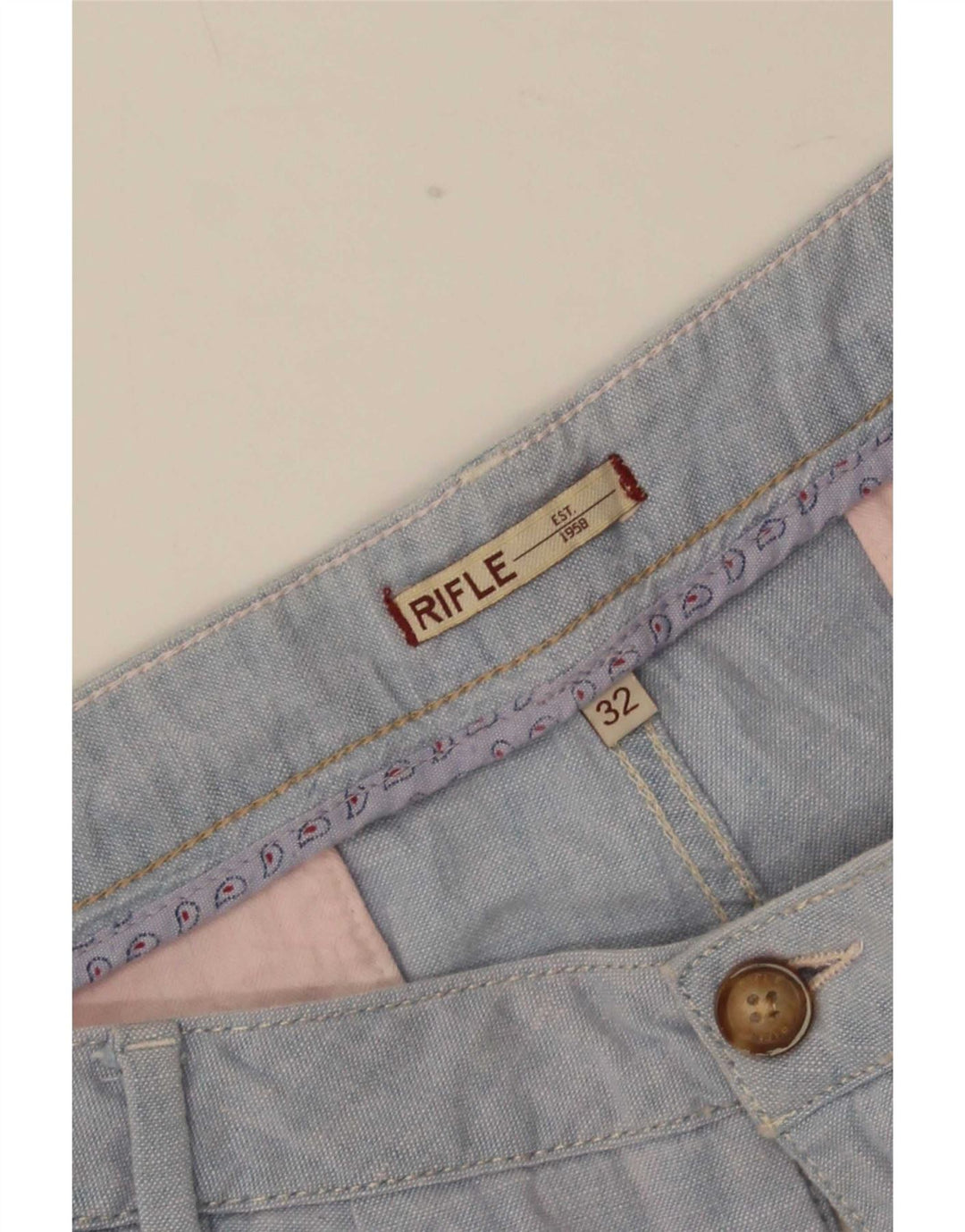 Rifle Short Chino Femme Grand W32 Bleu