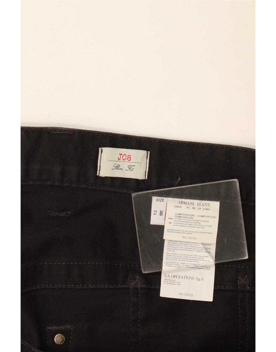 Armani Jean Slim J08 Homme W36 L30 Coton Noir