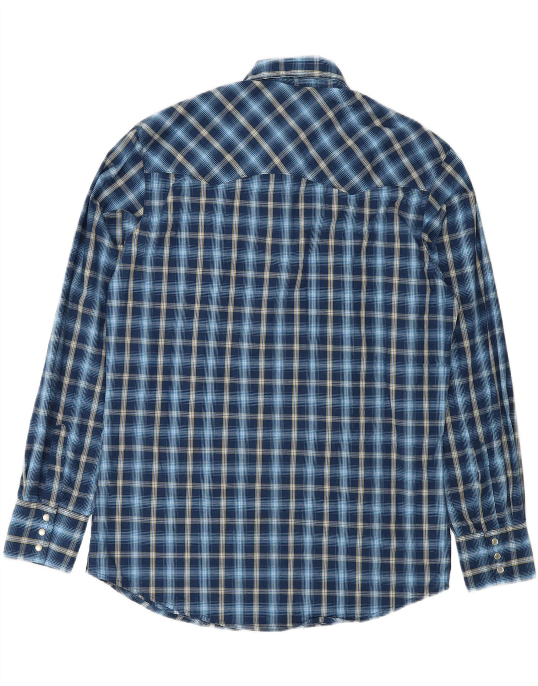 Wrangler Chemise en flanelle pour homme en coton à carreaux bleu marine moyen