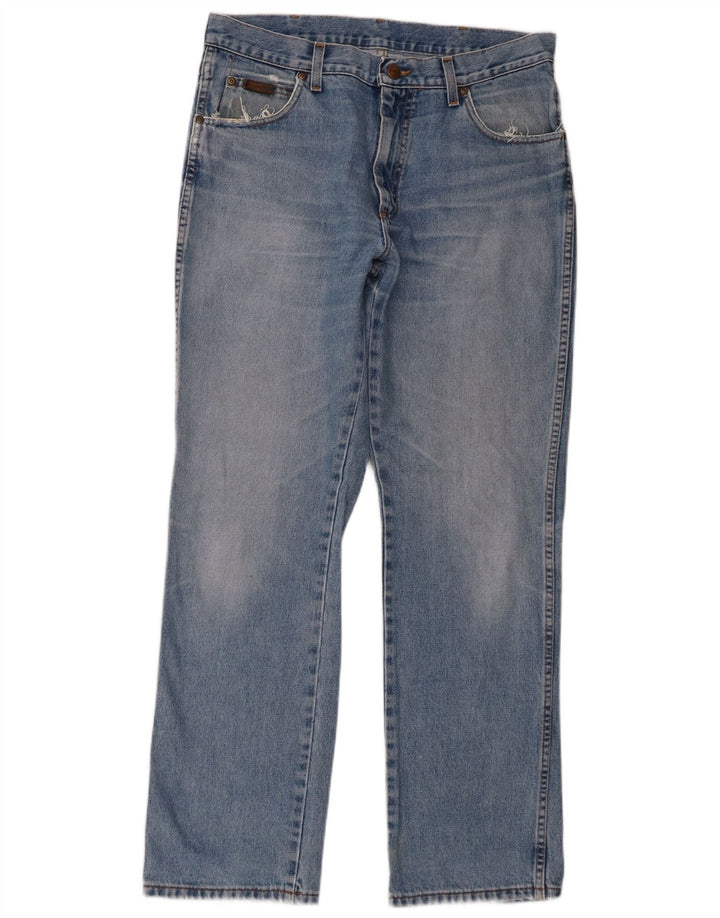 Wrangler Jean droit coupe régulière pour homme W34 L32 bleu coton