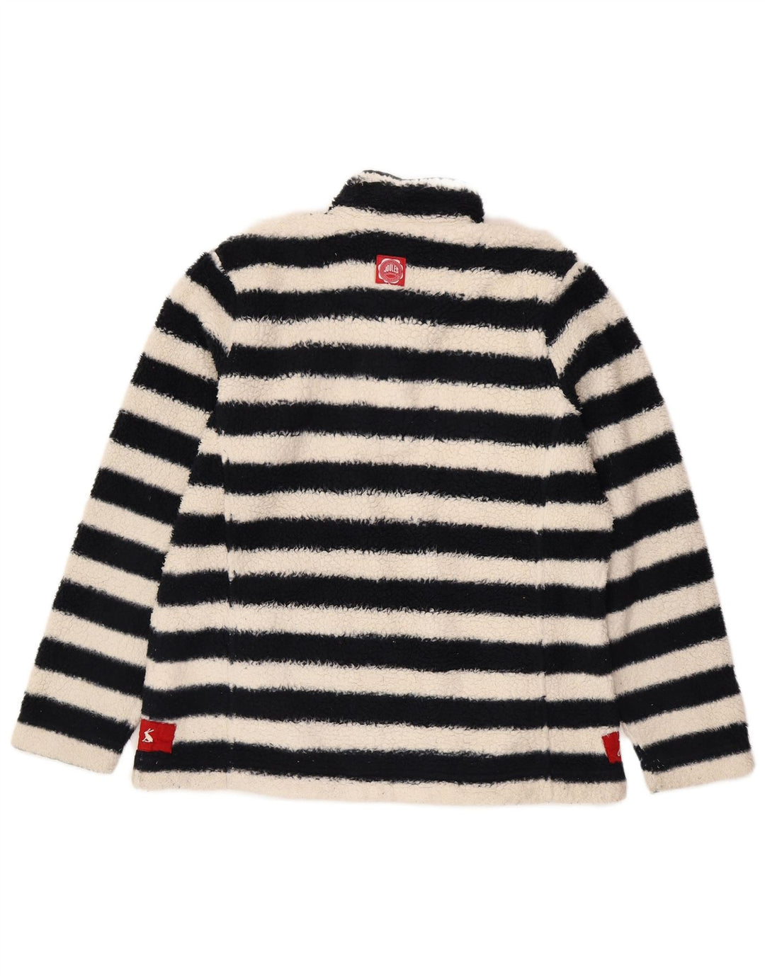 Joules Pull polaire surdimensionné pour femme UK 44 Large Noir Rayé Polyester