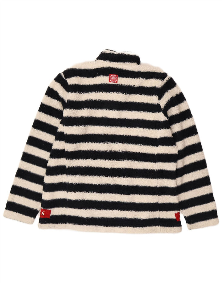 Joules Pull polaire surdimensionné pour femme UK 44 Large Noir Rayé Polyester