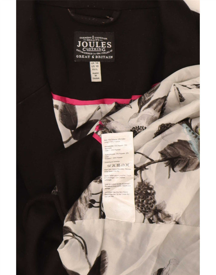Joules Veste Blazer 1 Bouton Femme UK 14 Large Noir Polyester