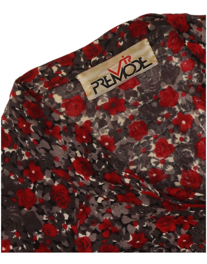 Premode Chemisier à nouer sur le devant pour femme UK 18 XL Rouge Floral
