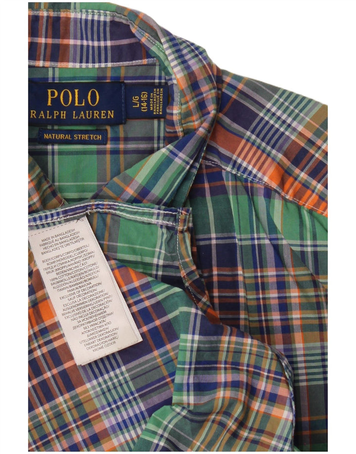 POLO RALPH LAUREN Chemise Garçon 14-15 ans Grand Carreau Multicolore Coton