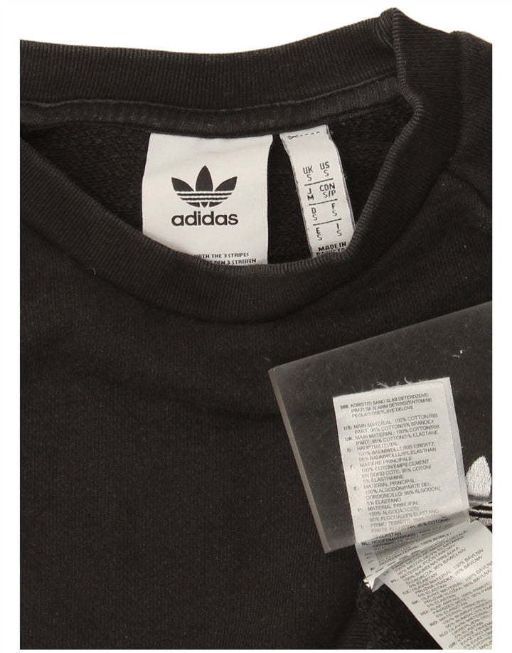 Adidas Sweat-shirt pour homme en coton noir Taille S
