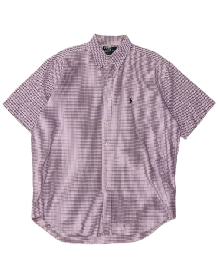 POLO RALPH LAUREN Chemise à manches courtes Blake pour homme, grand vichy violet