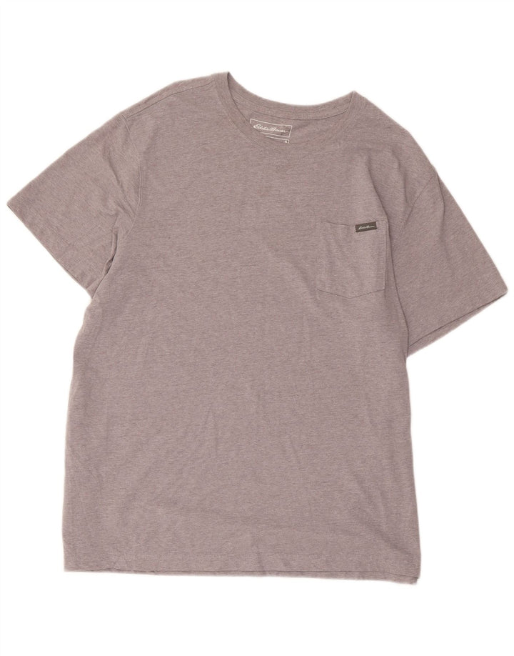EDDIE BAUER T-Shirt Homme Top XL Gris Coton