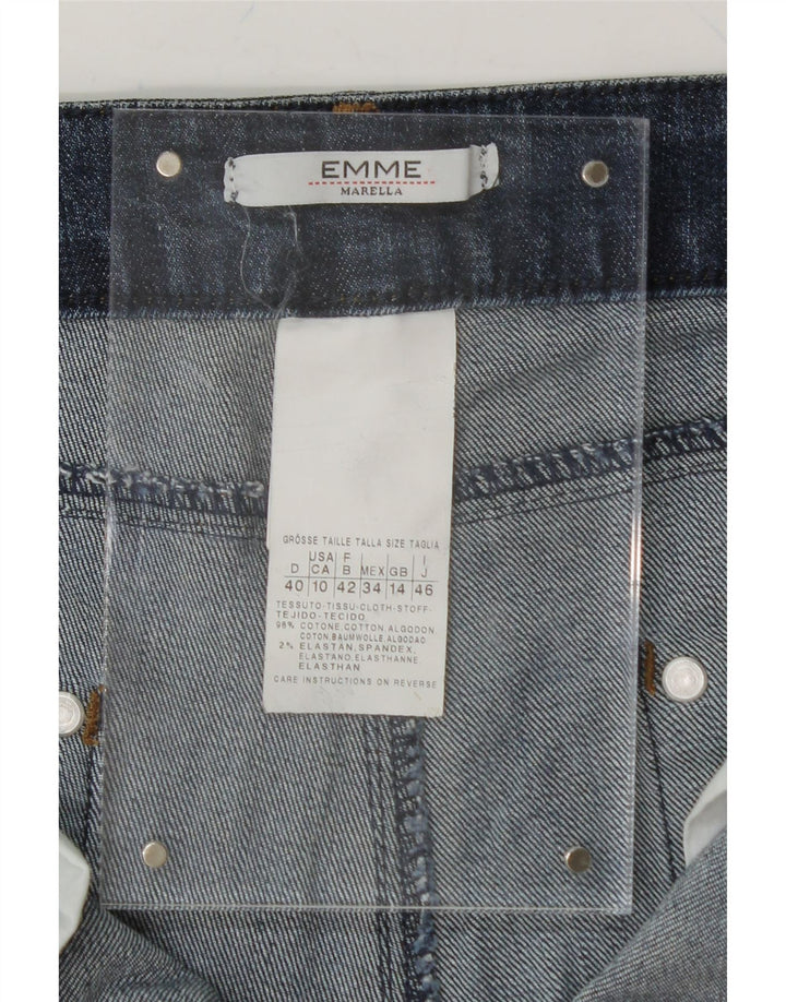 EMME Womens Straight Jeans UK 14 Medium  W30 L33 Blue Cotton Vintage Emme and Second-Hand Emme from Messina Hembry 