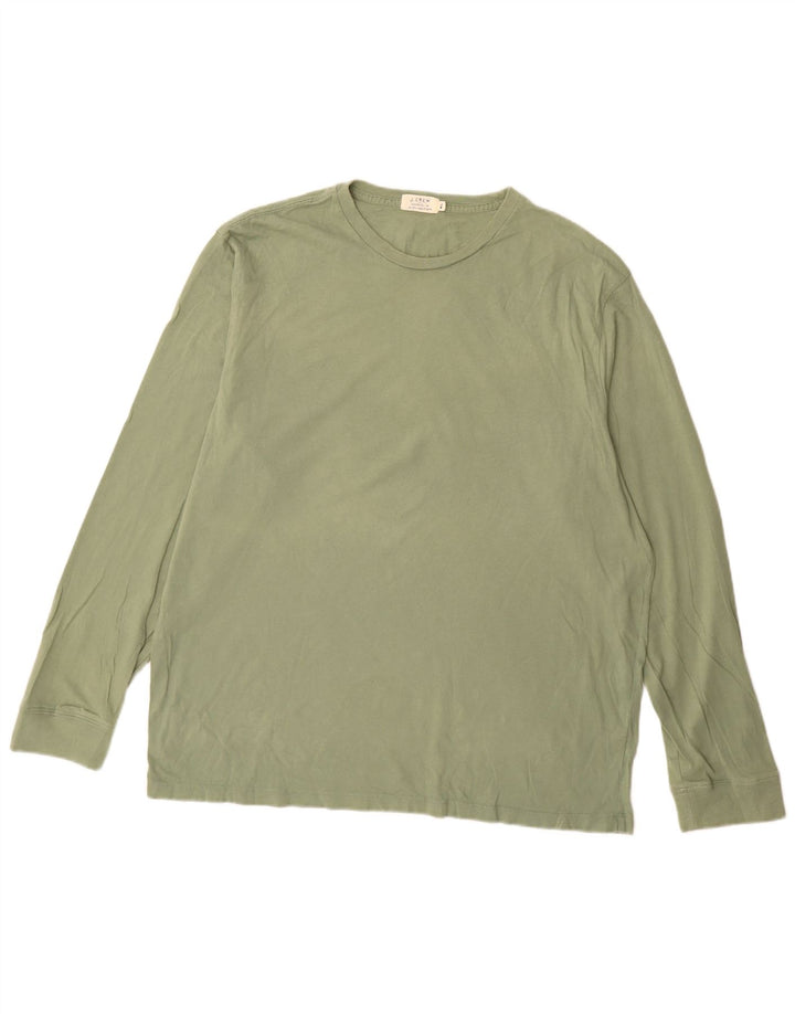 J. CREW Homme Broken In Top Manches Longues XL Vert