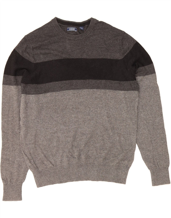 IZOD Mens Crew Neck Jumper Sweater Small Grey Cotton Vintage Izod and Second-Hand Izod from Messina Hembry 