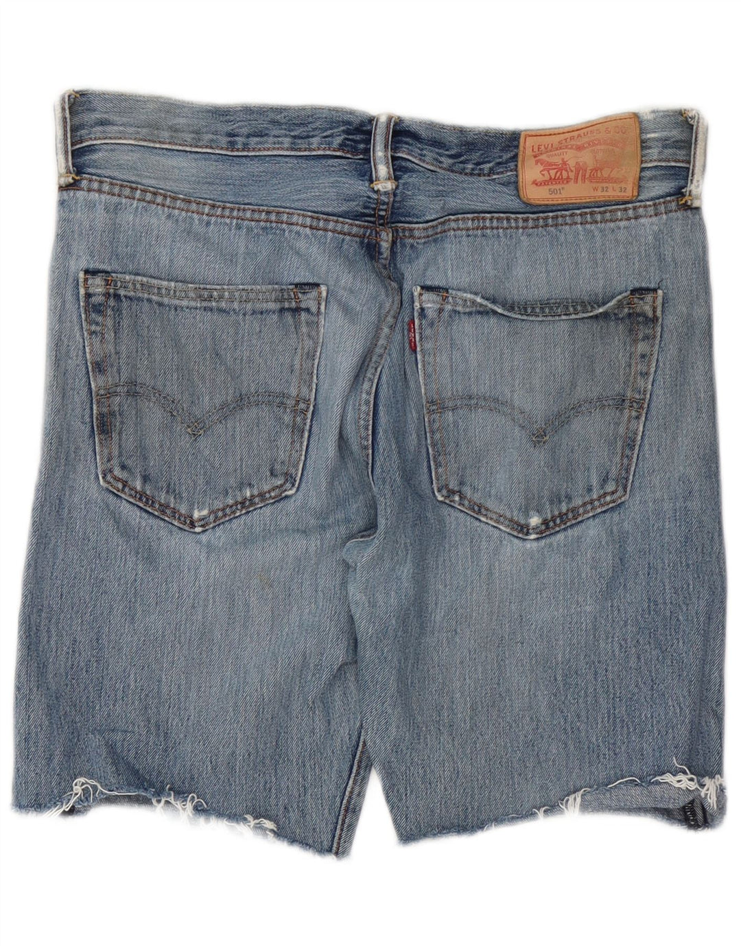 Levi's Short 501 Distressed Denim W32 Homme Bleu Moyen Coton