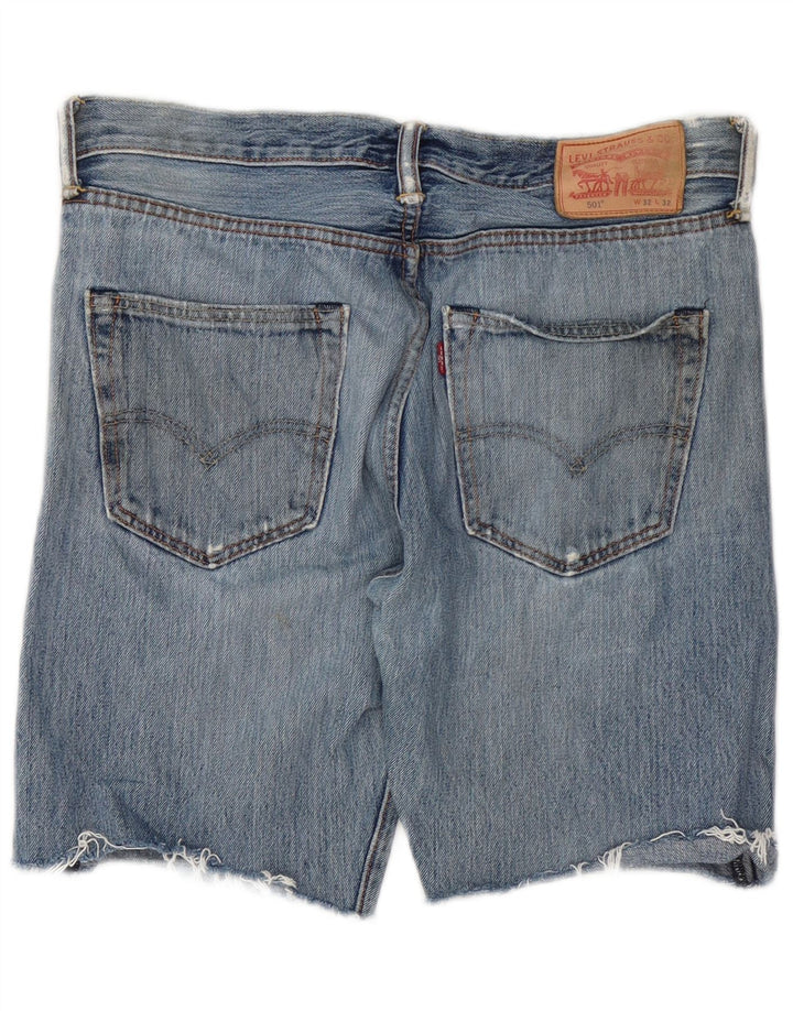 Levi's Short 501 Distressed Denim W32 Homme Bleu Moyen Coton