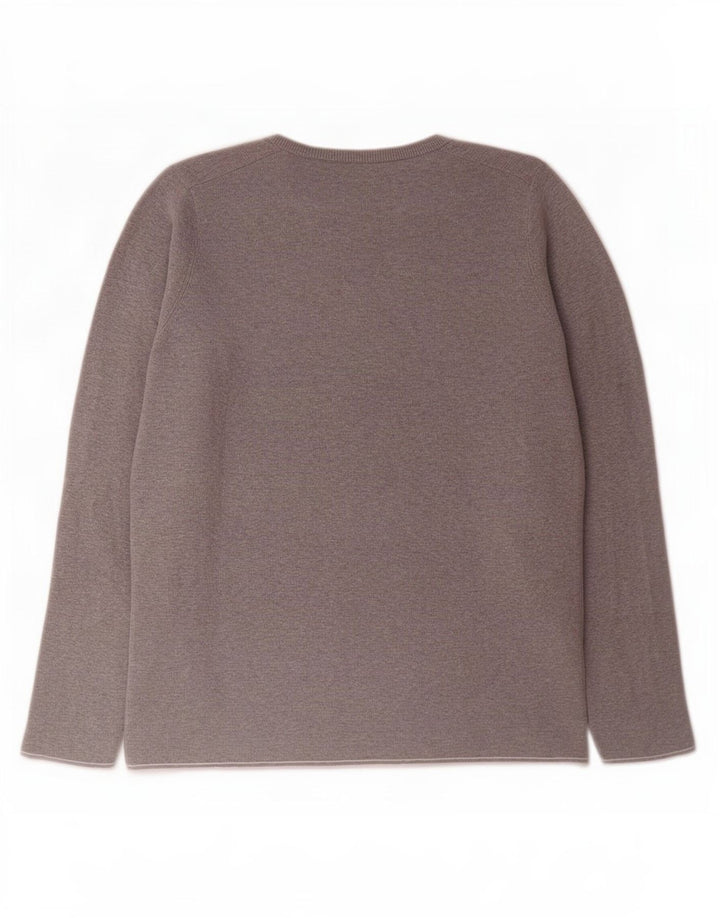 Massimo Dutti Pull Col Rond Homme Gris Moyen Coton
