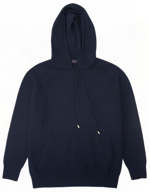 Marks & Spencer Pull à capuche pour femme UK 14 Bleu marine moyen Viscose