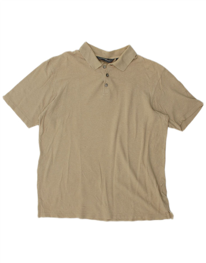 EDDIE BAUER Polo Homme Lin Beige Moyen
