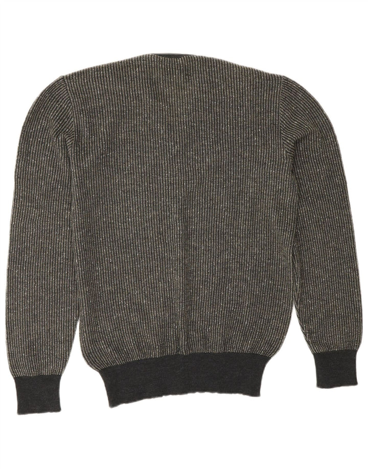 De Pletrl Pull Col V Homme Petit Gris Moucheté