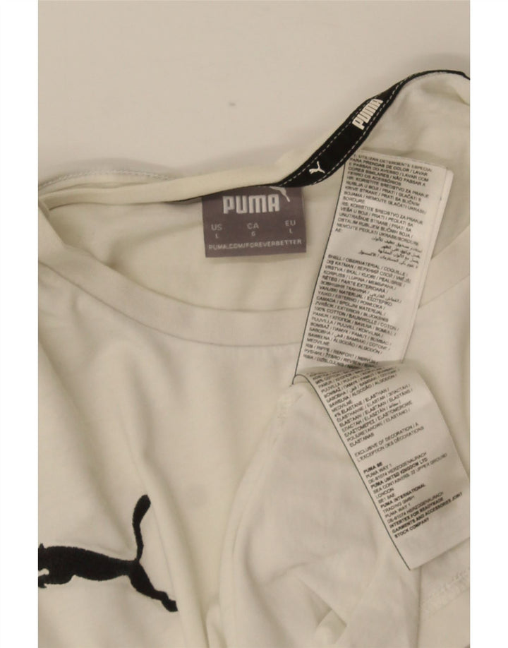 Puma T-Shirt Homme Blanc Large Coton