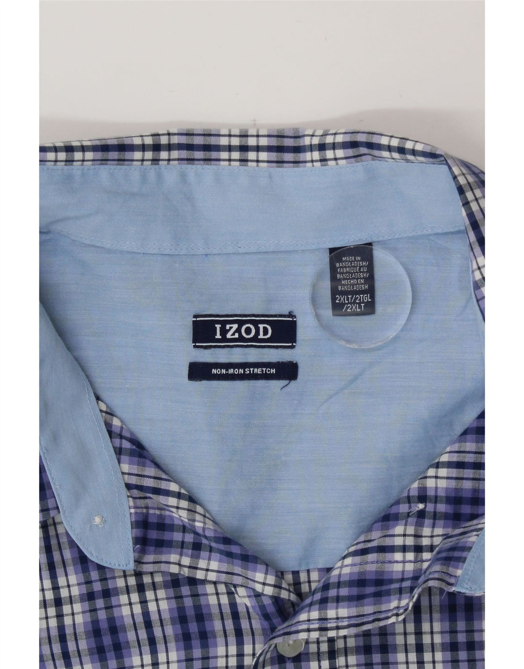 Izod Chemise haute pour homme 2XL en coton à carreaux bleu
