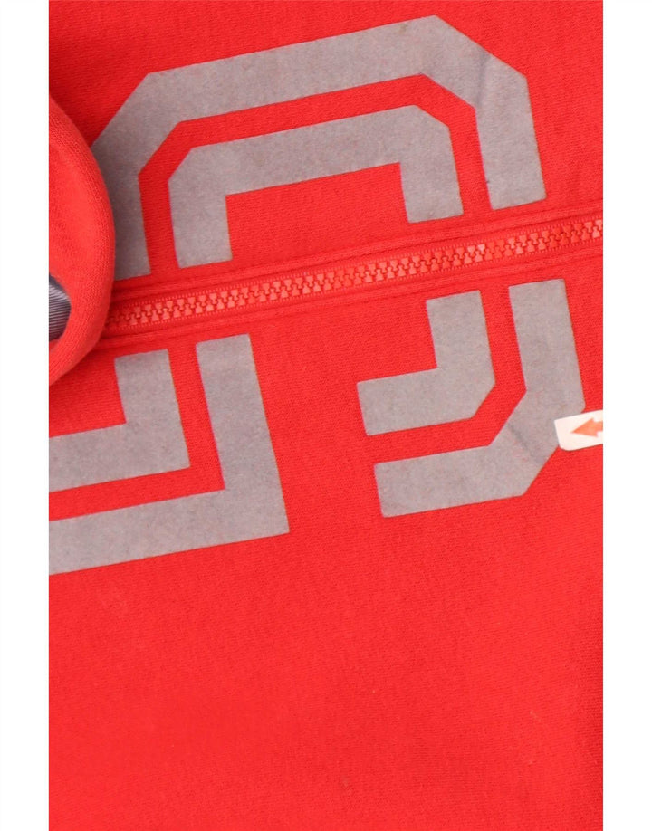 Nike Sweat à capuche zippé graphique en coton color block rouge moyen pour homme