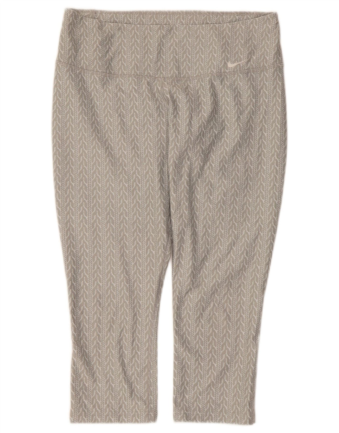Nike Legging Capri Dri Fit pour femme UK 44 Polyester géométrique gris moyen