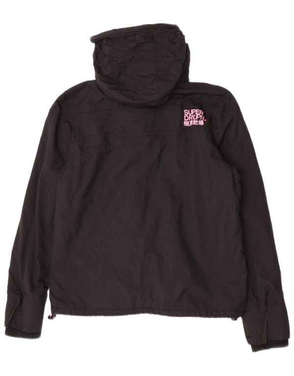 Superdry Veste coupe-vent à capuche The Windcheater pour femme UK 18 XL Noir