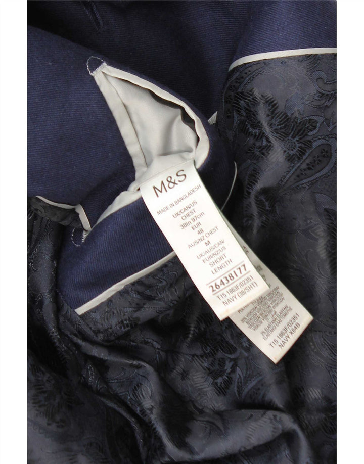 Marks & Spencer Veste blazer à 2 boutons pour homme UK 38/40 Bleu marine moyen