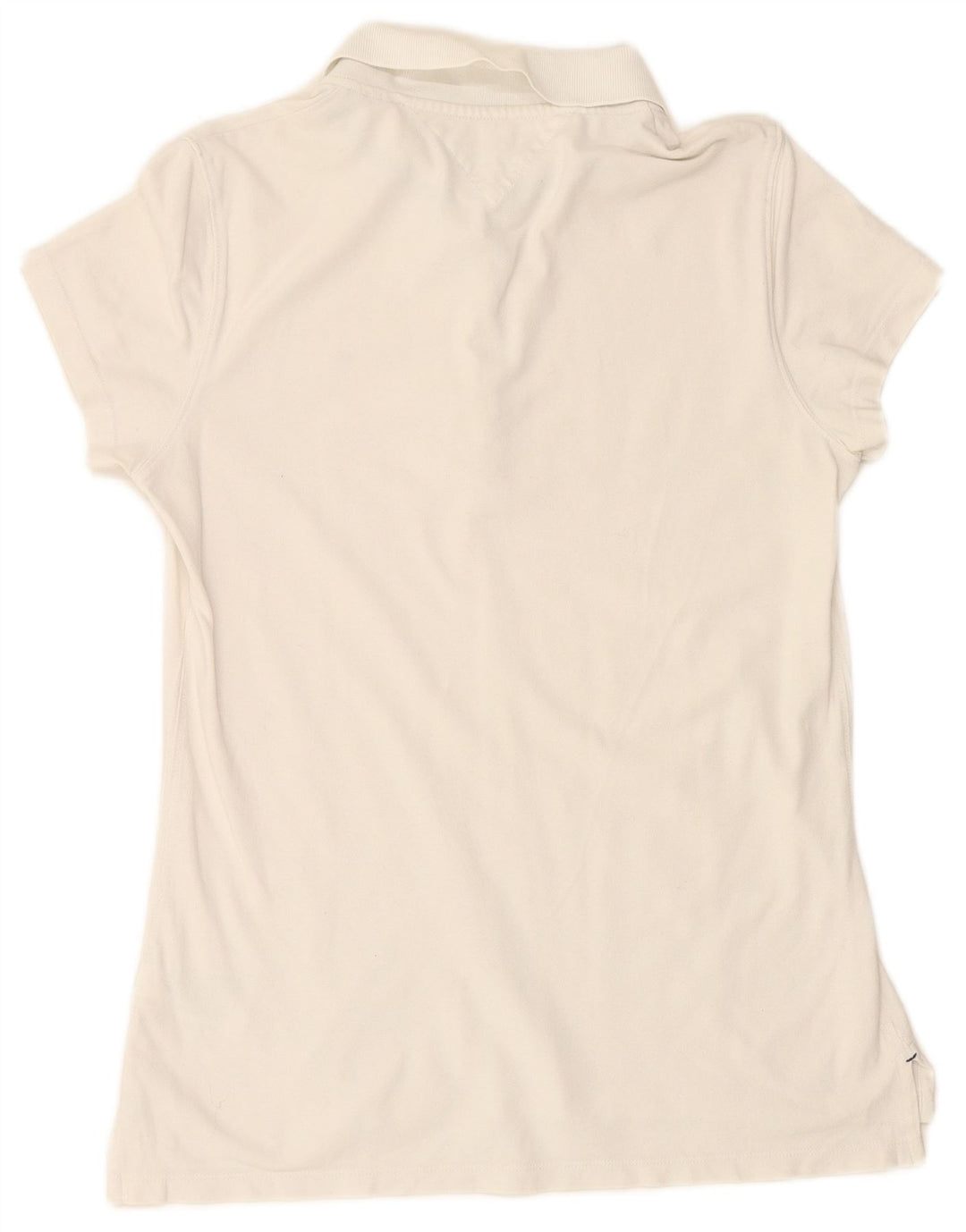 TOMMY HILFIGER Polo Slim Femme UK 18 XL Coton Blanc