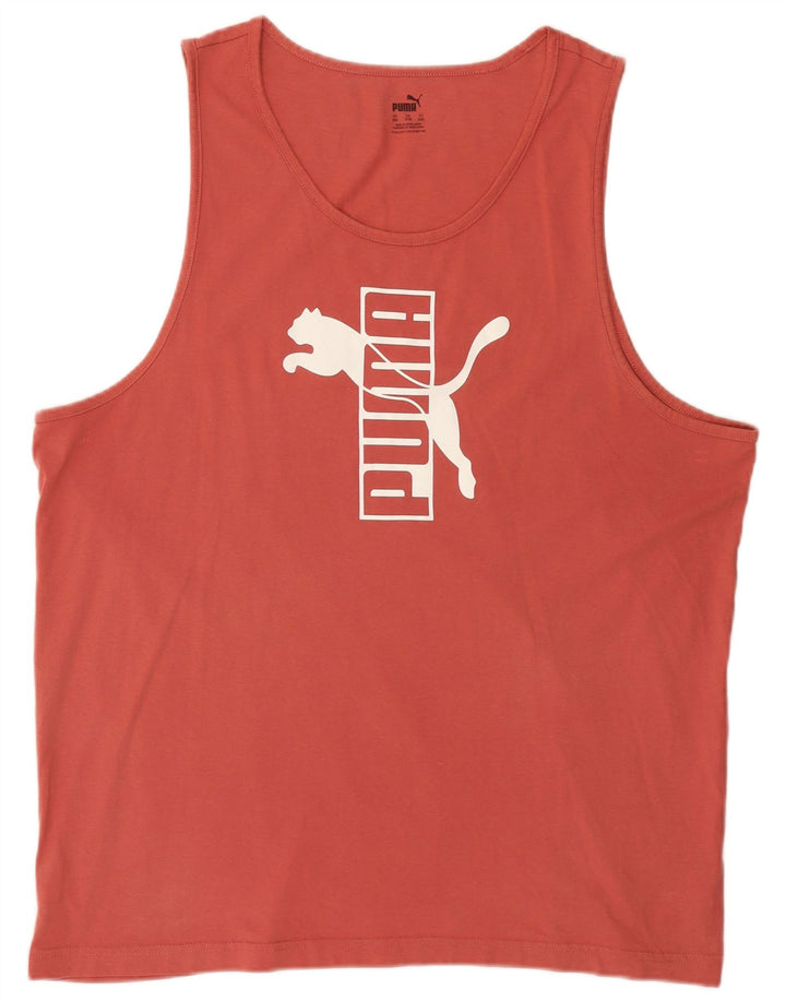 Puma Débardeur graphique pour homme 2XL en coton rose