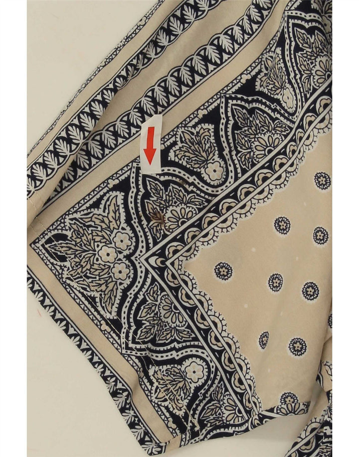 Alcatraz Chemise pull à manches courtes pour homme Beige moyen Paisley Viscose