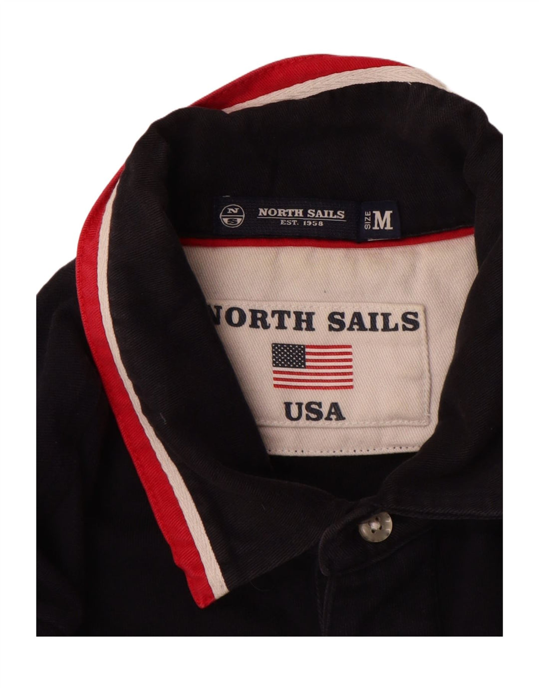 North Sails Polo à Manches Longues Homme Bleu Marine Moyen Coton