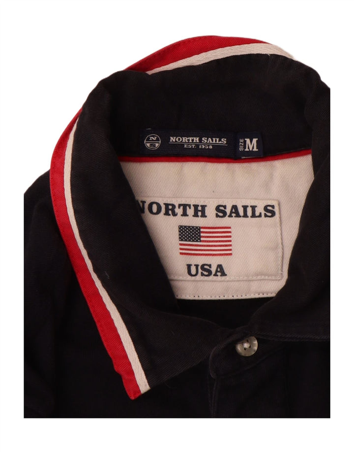 North Sails Polo à Manches Longues Homme Bleu Marine Moyen Coton