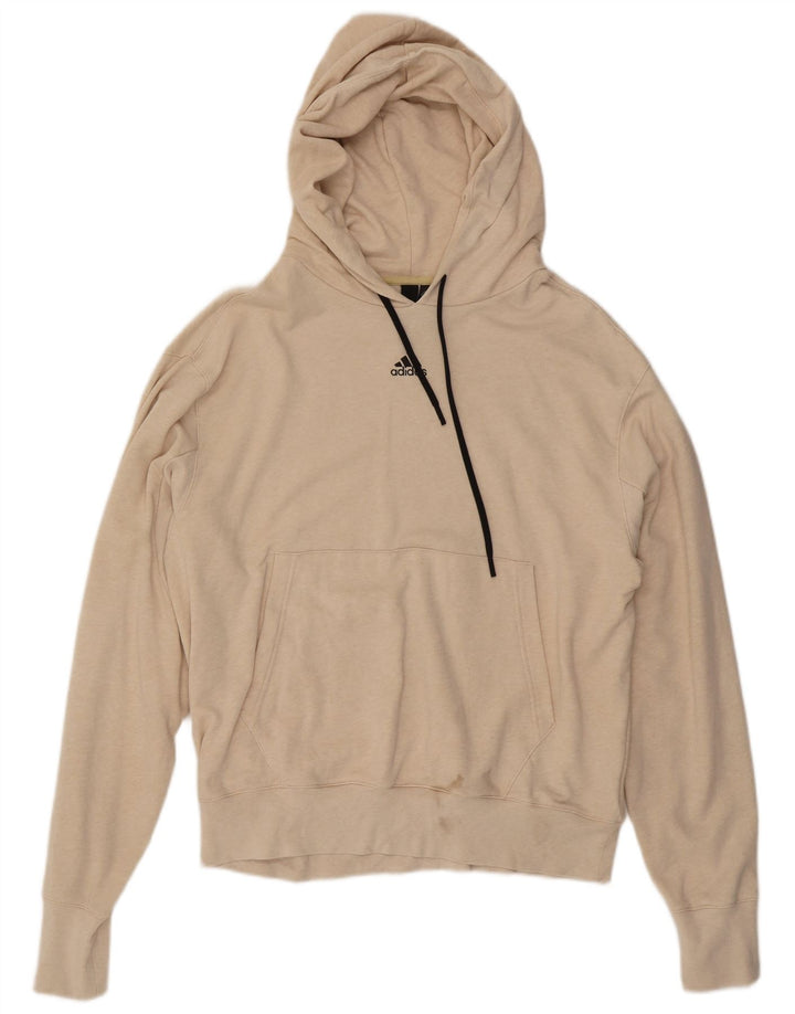 ADIDAS Pull à capuche pour homme Grand coton beige