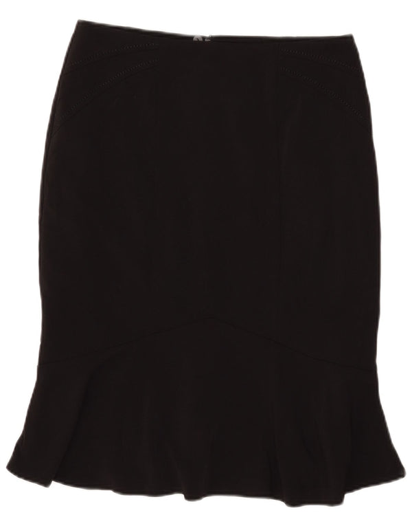 Marks & Spencer Jupe trompette pour femme UK 10 Small W29 Noir Polyester