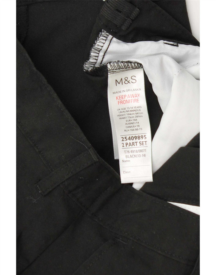 Marks & Spencer Short Chino Garçon 13-14 ans W30 Noir Polyester