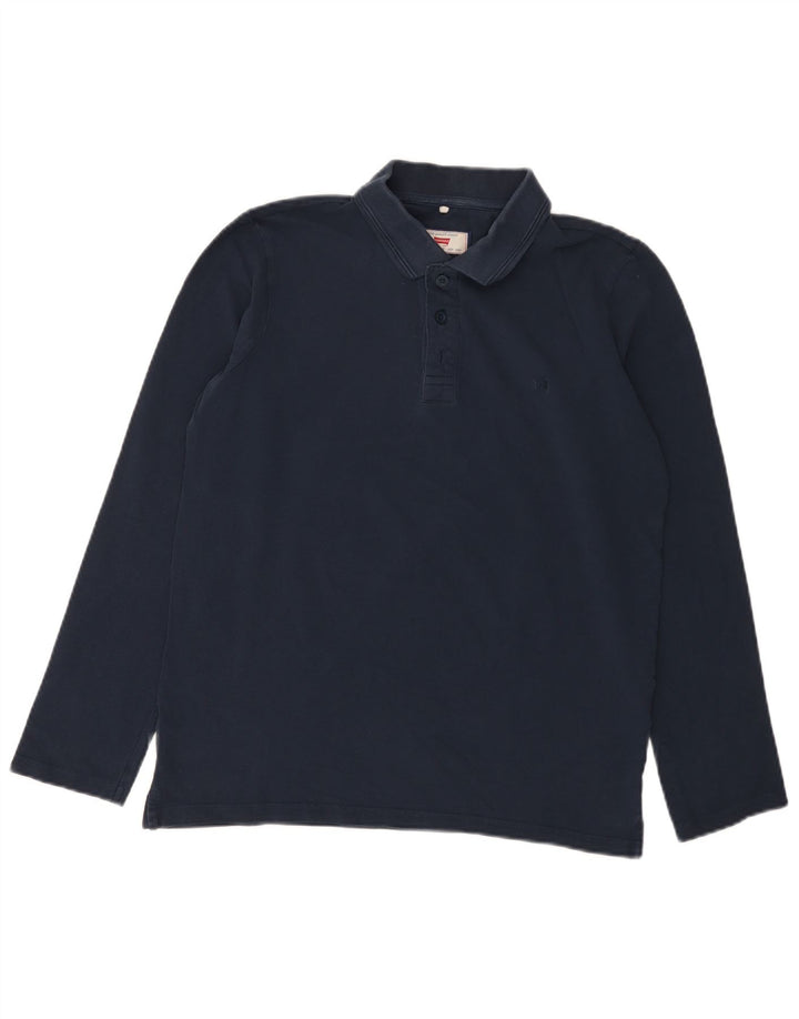Carrera Polo Regular à Manches Longues Homme Bleu Marine Moyen Coton