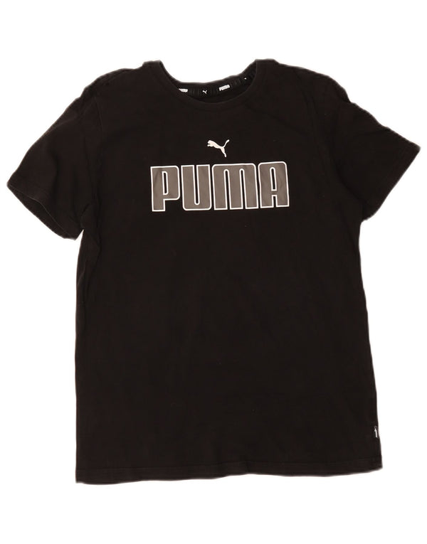 Puma T-shirt graphique pour femme UK 10 Small Noir Coton
