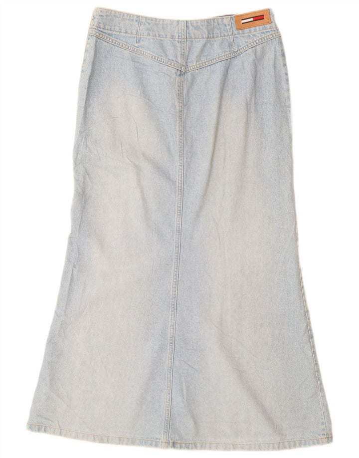 TOMMY HILFIGER Jupe en jean taille haute pour femme US 10 Large W30 Coton bleu