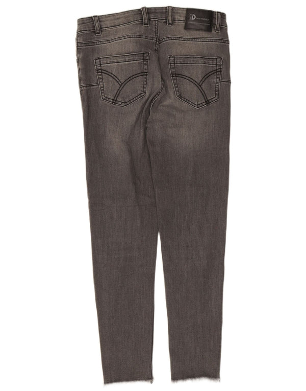 Dack's Jean skinny court pour femme IT 46 Large W30 L25 Gris Coton