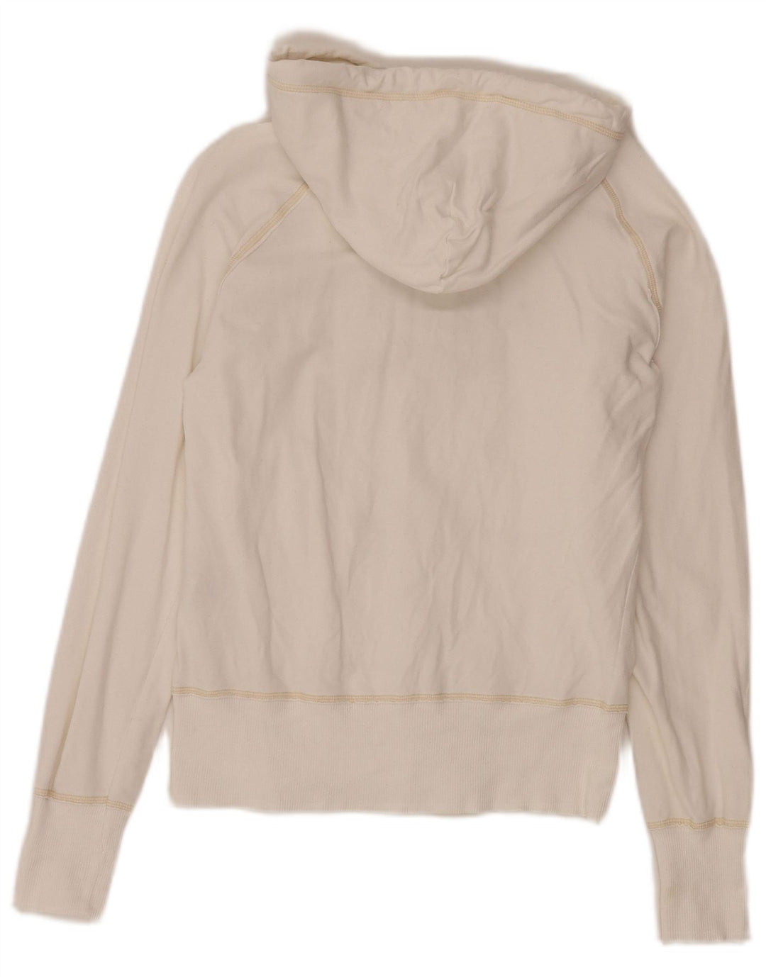 Lee Pull à capuche zippé graphique pour femme UK 10 Small Blanc