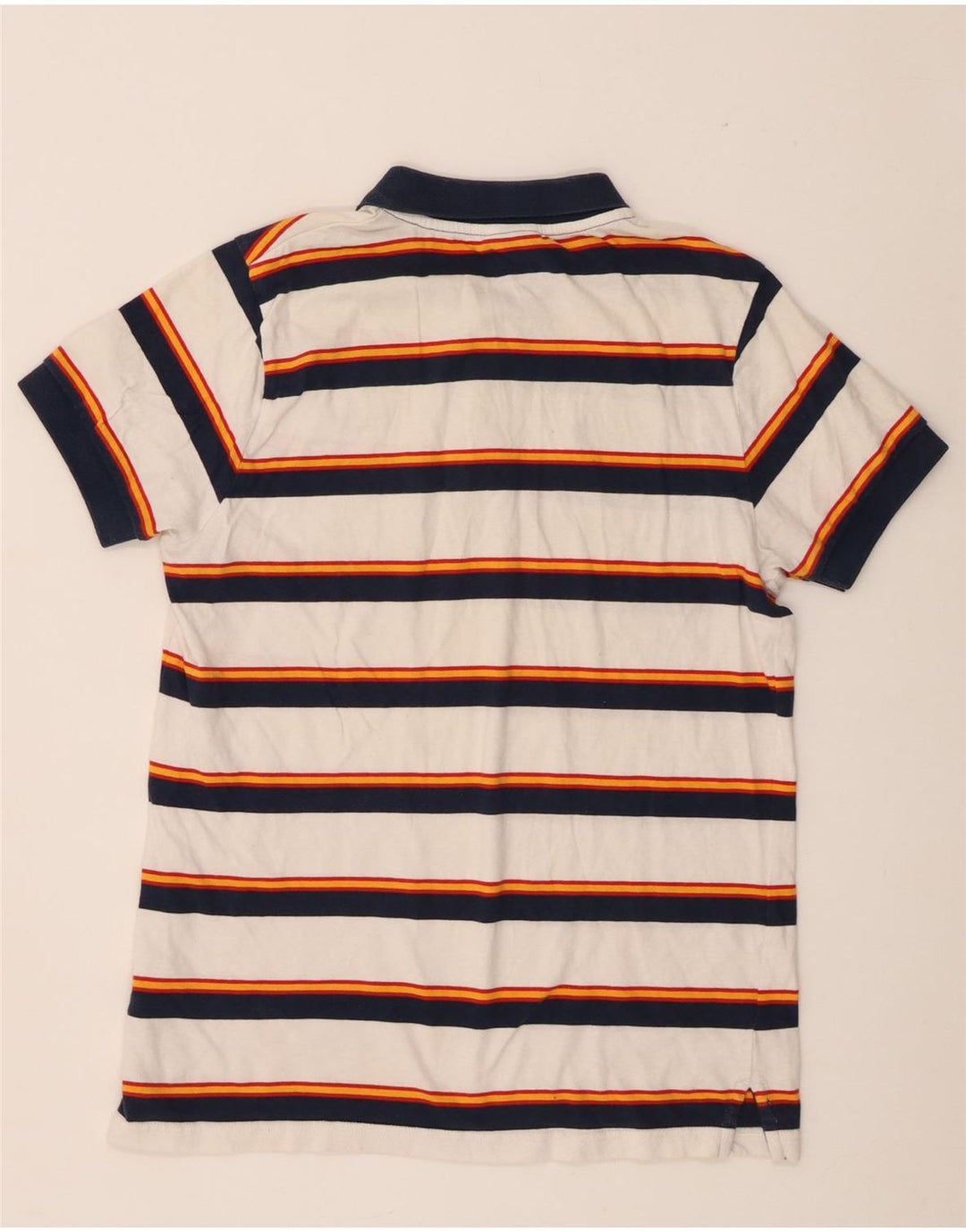 Ellesse Polo Homme Petit Blanc Rayé Coton