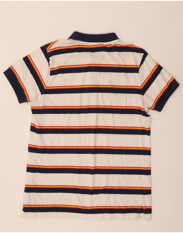 Ellesse Polo Homme Petit Blanc Rayé Coton