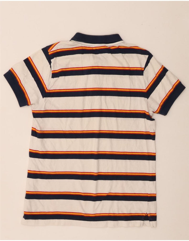 Ellesse Polo Homme Petit Blanc Rayé Coton