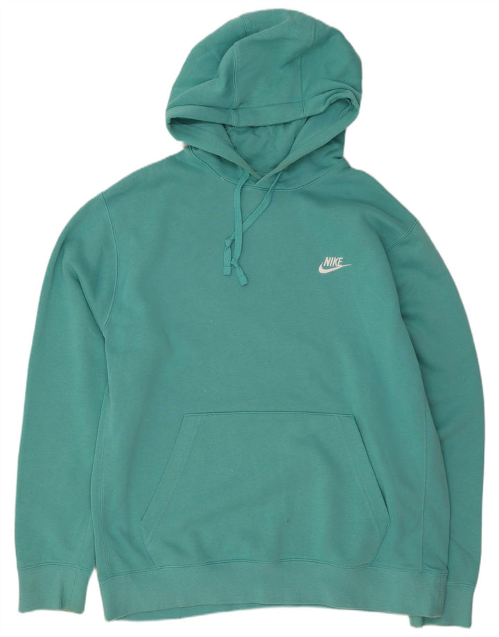 Nike Pull à capuche pour homme en coton turquoise Taille L