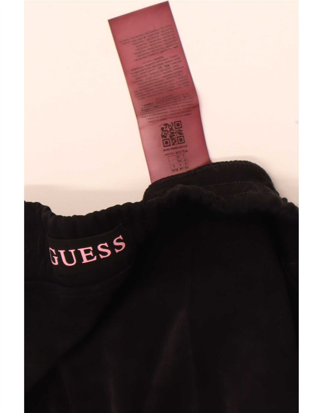 Guess Pantalon de survêtement en velours pour femme UK 10 Small Noir Polyester