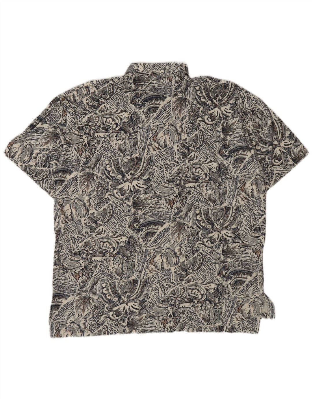 Manuel Ritz Chemise pull à manches courtes pour hommes IT 50 Gris moyen Paisley